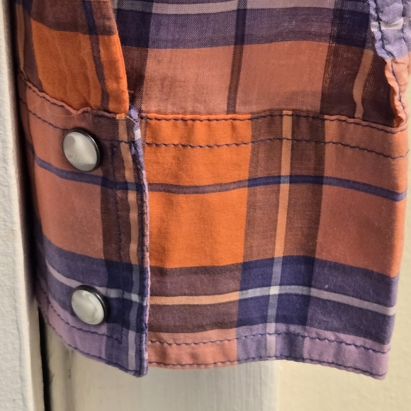 American Eagle Outfitter Plaid Snap Button Up Shirt  Size XL - Picture 8 of 9